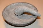 Mörser rustikal mit Stößel flache Schale